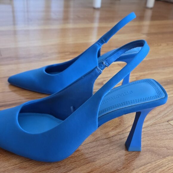 Stradivarius Cerulean Blue Sling Back Pumps - Picture 4 of 8